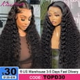 thumbnail image 1 of Deep Wave 13x6/13x4 HD Pelucas de cabello humano con encaje frontal transparente 360 Peluca con encaje frontal Cury brasileño Hiar 4x4/5x5 Peluca con cierre de encaje Tan Jianjun unisex, 1 of 1