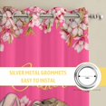 thumbnail image 6 of Pink Spring Easter Kitchen Curtains Window Panels, Bunny Eggs Floral Botanical Insulated Window Treatment Curtain, Grommet Curtains for Bedroom/Living Room/Bathroom, 2 Piece 42"Wx63"L, 6 of 8