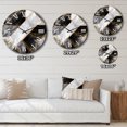 thumbnail image 4 of Designart "Marble Granite Agate with Gold Accents IV" Modern Geometric Oversized Wall Clock, 4 of 5