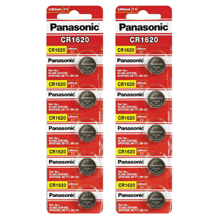 Panasonic CR1620 3 Volt Lithium Coin Battery (10 pcs)