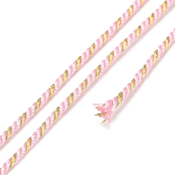 1Roll 27.34 Yards 1.2mm Polycotton Filigree Cord Bead Thread Rope with Plastic Reel Stringing Materials