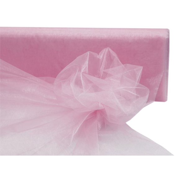 54" Wide X 40 Yards Sheer Organza Fabric Bolt - Pink