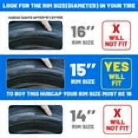 (4 Pack)15 Inch Universal Wheel Rim Cover Hubcaps Snap On Car Truck Fit R15 Tire-BLACK MATTE