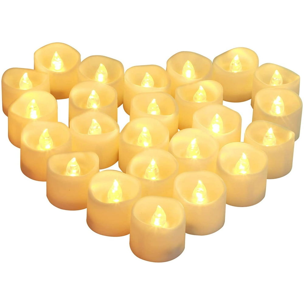 Battery Operated Tea Lights, 24pcs Flameless LED Tea Candles, Electric