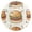Gold, variant on Cartoon Hand Drawn Cute Hamburgers Round Wall Clock Silent Analog Battery Operated Gold Pointer Home Decor 9.84" Diameter