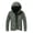 Green, variant on Wavy Quilted Puffer Jacket for Men Hooded Lightweight Padded Zip-Up Outerwear with Multi Zip Pockets Green 3XL