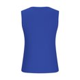 thumbnail image 5 of Women's Ribbed Tank Tops, Knit Round Neck Sleeveless Fitted Casual Tops, Summer Slim Basic Tee Shirts Linen Tank Tops for Women Blue XXL, 5 of 6