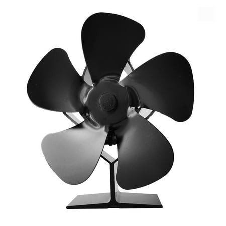 

5 Blade Wood Stove Fan Heat Powered Fireplace Fan Silent Eco Fan