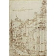 thumbnail image 3 of Canaletto 11x14 Black Modern Framed Museum Art Print Titled - The Campo S. Basso: The North Side with the Church, 1740s, 3 of 5