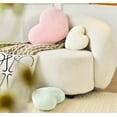 thumbnail image 5 of Petrella Heart Pillow Cute Fuzzy Decorative Cushion for Living Room Bed Pink 19"x15", 5 of 7