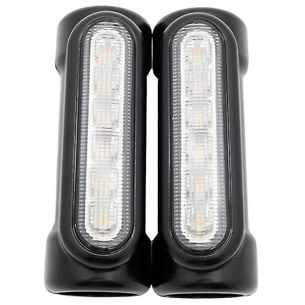 luz de conducción trasera con luz de giro LANNMXG para motocicleta barra de autopista LED negra