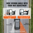 thumbnail image 3 of VEVOR Towing Mirrors,Left & Right Pair Set for 2008-2016 Ford F250 F350 F450 F550, Power Heated with Signal Light,Plane & Convex Glass, Manual Controlling Telescoping Folding, Heating Defrost,Black, 3 of 9
