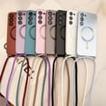 thumbnail image 2 of Crossbody Lanyard Magnetic Case For Samsung Galaxy S24 S23 S22 Plus Ultra S21 FE For Magsafe Camera Protection Soft TPU Cover, 2 of 5