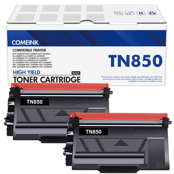 Cartucho de tóner COMEINK TN-850 TN850, paquete de 2 unidades para impresora Brother
