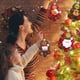 thumbnail image 5 of 4 Pack Árbol de Navidad Colgante Ornamento Conjuntos Peluche Adorno de muñeca Navidad Santa Claus Muñeco de nieve Reno Oso Decoración colgante Temporada festiva Medias Bola Campana Fiesta de vacaciones Decoración brillar Electrónica, 5 of 6
