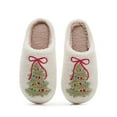 thumbnail image 5 of Christmas Shoes For Women Indoor Outdoor Slippers Women Cozy Furry House Slippers for Women Men Cute Warm Indoor Non-Slip Winter Cozy Shoes, 5 of 8