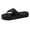 Black, variant on Platform Flip Flops Dress Sandals for Women 2026 Fashion Casual Leather Thick Sole Cushioned Slip on Thongs Beach Summer Comfort Walking Flat Slippers Black Size 7
