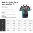 thumbnail image 5 of Sikiie Cartoon Art Skull Print Men's Hawaiian Shirt, Summer Beach Button Pocket Short Sleeve T-Shirt,Small, 5 of 7