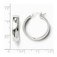 thumbnail image 2 of Sterling Silver Polished Hinged Hoop Earrings - 3.7 Grams - Measures 24x22.2mm Wide 1mm Thick, 2 of 2