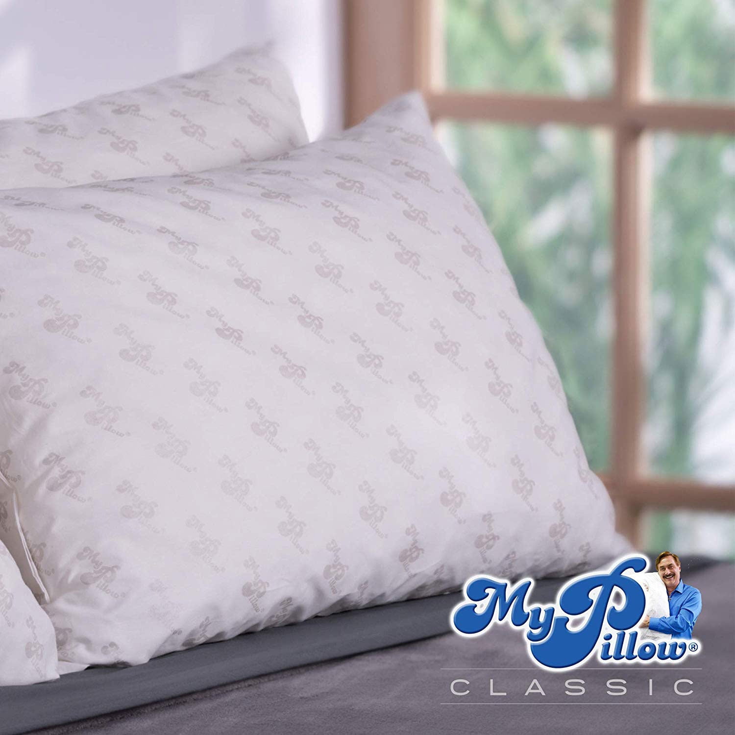 MyPillow Classic Series Foam King Sized Bed Deep Sleep Pillow, Green Firm Fill