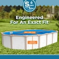 thumbnail image 3 of SmartLine 12' x 18' Oval Solid Blue Overlap Above Ground Swimming Pool Liner, 54" Height, 25 Gauge, 3 of 6