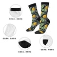 thumbnail image 5 of Honeii Citrus Fruits Elegant Lemons Print Adult Socks,Crew Socks,Casual Calf Socks,Daily Wear Socks for Men & Women, Perfect for Sports, Casual and Everyday Use, 5 of 6