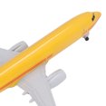 thumbnail image 1 of Modelo de avión de pasajeros de aleación, modelo de avión de fundición a presión, juguete de avión amarillo con soporte de exhibición, 1 of 9