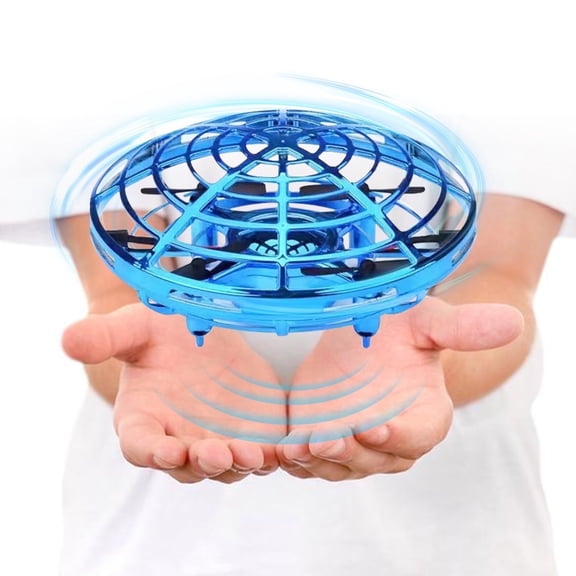 Mini Hand Helicopter Drone RC UFO Flying Toy Hand Operated Sensory Flying Toy for Kids, ABS, 0.44lb