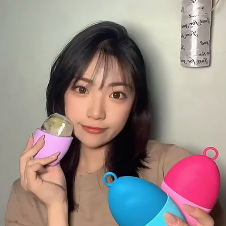 

Hopeup Face Ice Roller Reusable Freezable Silicone Reduce Wrinkles Roller Ball Mold for Home