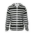 thumbnail image 2 of Lsque Black And White Stripes UPF 50+ Lightweight Sun Protection Men's Women's Long Sleeve Shirt, Hoodie Performance -3X-Large, 2 of 9