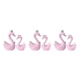 thumbnail image 4 of Justharion Statue de Cygne Figurines Sculpture Gâteau Tableau de Bord Décor Mini Rose 9cm 3Set, 4 of 6