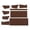 Brown, variant on DIY Leather Purse Leather Set Wallet Purse Making - Black