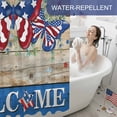 thumbnail image 6 of American Flag Butterfly Shower Curtain, 72" x 84", Independence Day Vintage Wood Grain Waterproof Bathroom Curtain Washable Shower Curtain Set with 12 Hooks, 6 of 9