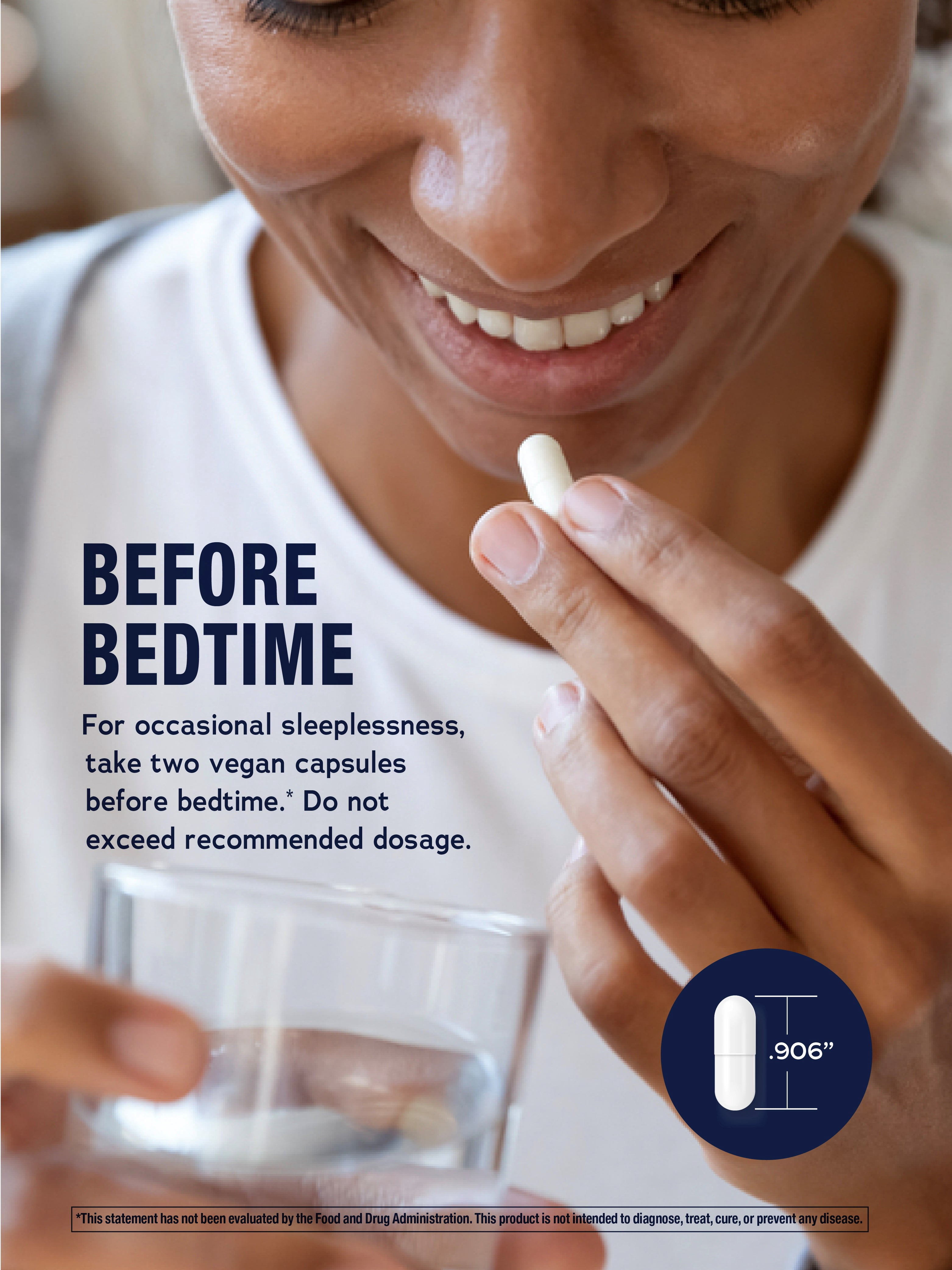 Calm Sleep Magnesium Supplement with Melatonin & Magnesium Citrate | 120 Capsules | by Natural Vitality