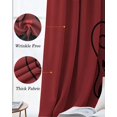 thumbnail image 6 of Valentine's Day Black Out Curtains 54 Inch Long, Short Curtains for Small Window, Cat Red Black Modern Abstract Art Room Darkening Farmhouse Window Curtains for Kitchen Bedroom 42"x54" 2 Panels, 6 of 8