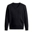 thumbnail image 4 of yillto Men's V Neck Sweater Knit Fall Winter Casual Lightweight Long Sleeve Warm Sweaters Clothes, 4 of 6