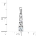 thumbnail image 3 of Sterling Silver Rhodium-plated Aquamarine & Diamond Pendant Q-QP3117AQ, 3 of 4