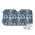 thumbnail image 2 of Lsque Colorful Flowers Car Windshield Sun Shade | Accordion Folding Style Auto Shade for Car Truck SUV Van | Blocks UV Rays Sun Visor Protector | Small, 2 of 7