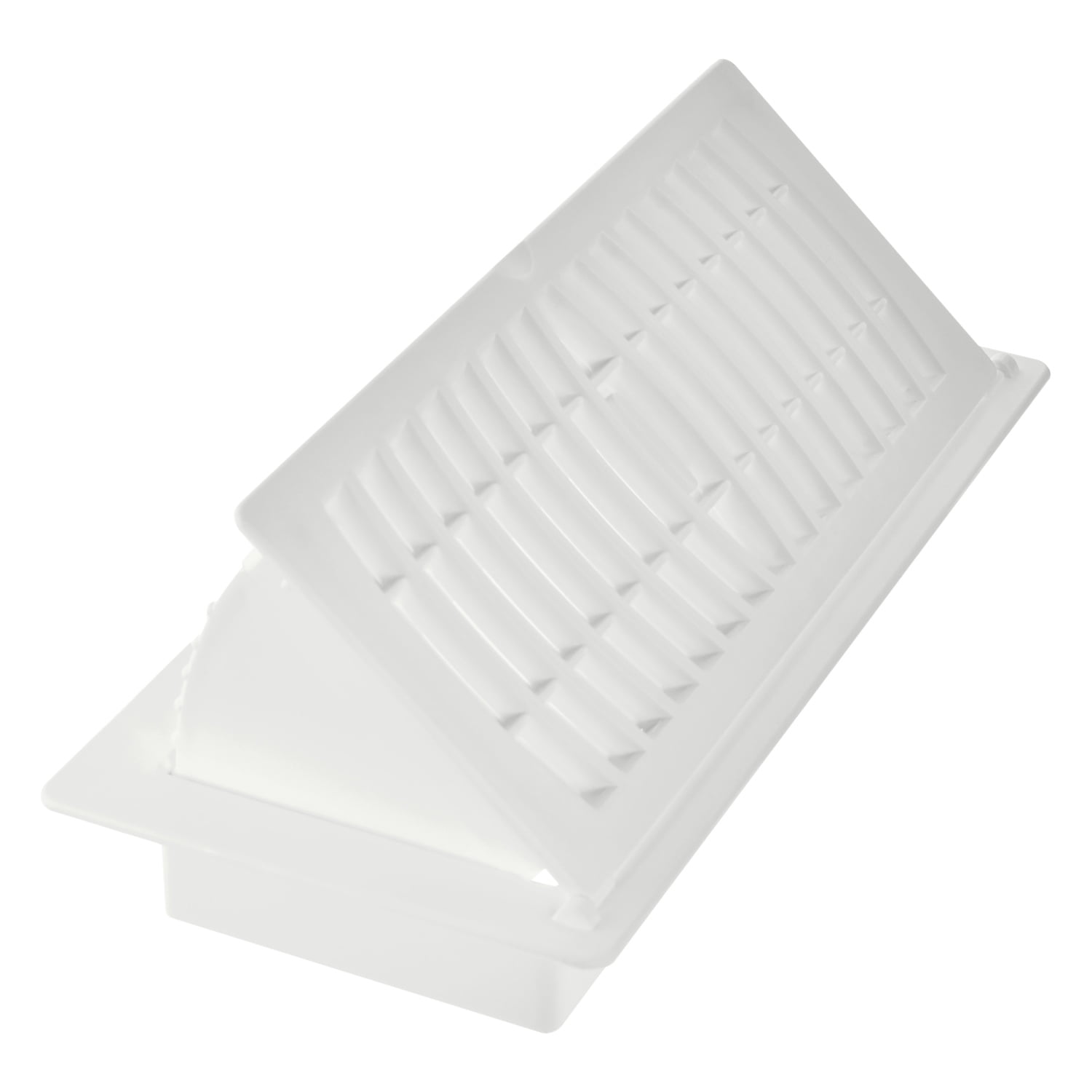 (2 pack) Imperial 4-inch x 10-inch White Plastic Pop Up Louvered, Floor Register, Rectangular, Household Vent Covers
