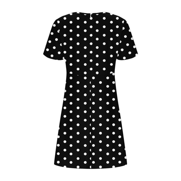 Ovbmpzd Modest Dresses for Women Mini Satin Black Dress Short Sleeve V Neck Dresses Prom Dresses for Women XL, Women's