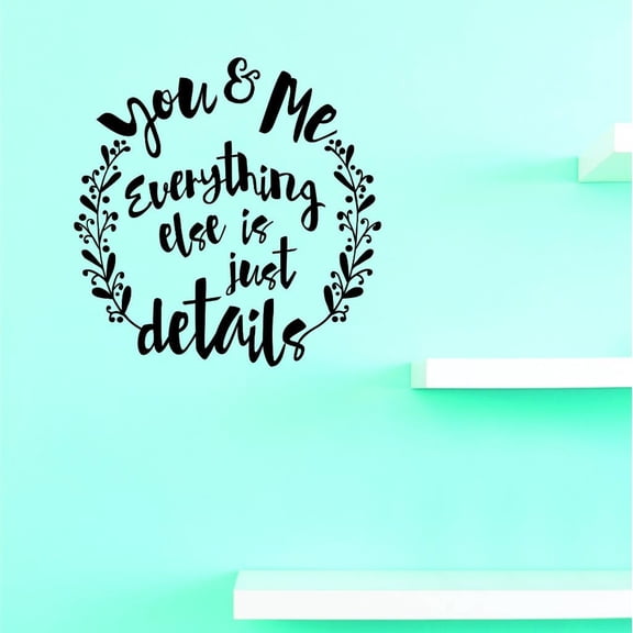 Custom Decals You & Me Everything Else Wall Art Size: 18 X 18 Inches Color: Black