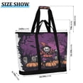 thumbnail image 3 of WOBOGO Halloween Clown Tote Cooler Bag Fold Flat Insulated Shopping Bag With Zipper For Work Picnic Beach Use 18×6.7×24in, 3 of 8