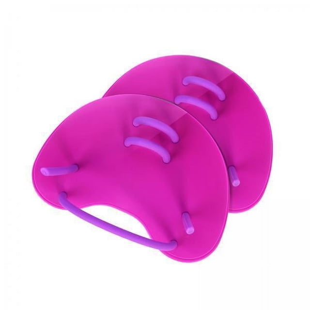 2x Guantes De Paletas De Mano Para Natación, Equipo De Natación Para Fitness Acuático, Paletas De Natación Rosa