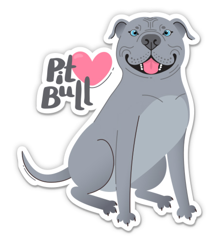 Love My Ptbull Dog Decal Vnyl Stcker - Dfferent Colors and Szes - Etsy