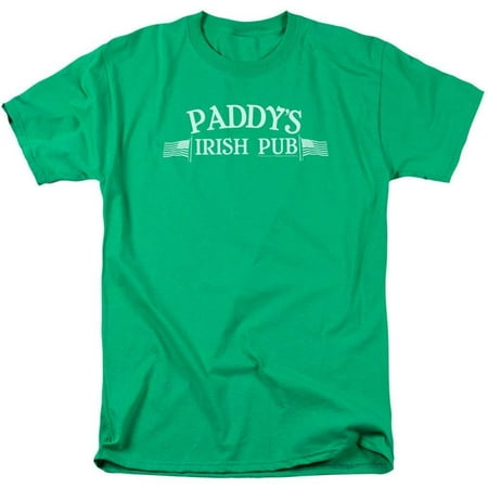 Irish Green - It's Always Sunny in Philadelphia Paddy's Irish Pub Logo Mens Adult T-Shirt Kelly Green