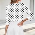 thumbnail image 7 of Women's 3/4 Sleeve Bolero Shrug Open Front Cropped Cardigan Polka Dot Tailored Fit Layering Top Work Office Date Outfit, 7 of 7