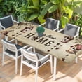 thumbnail image 2 of Sweet Home Table Cloths for 8 Foot Rectangle Tables, Western Stars Bird Houses Country Vintage Patio Waterproof Elastic Fitted Tablecloths, Washable Rectangular Table Cover for Camping, 2 of 8