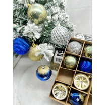 Christmas Tree Decorations Set, 16ct Red and White Shatterproof Christmas Ball Ornaments Bulk, 2.36 Inch Traditional Hanging Ornaments for Christmas Trees Xmas Holiday Party Decor