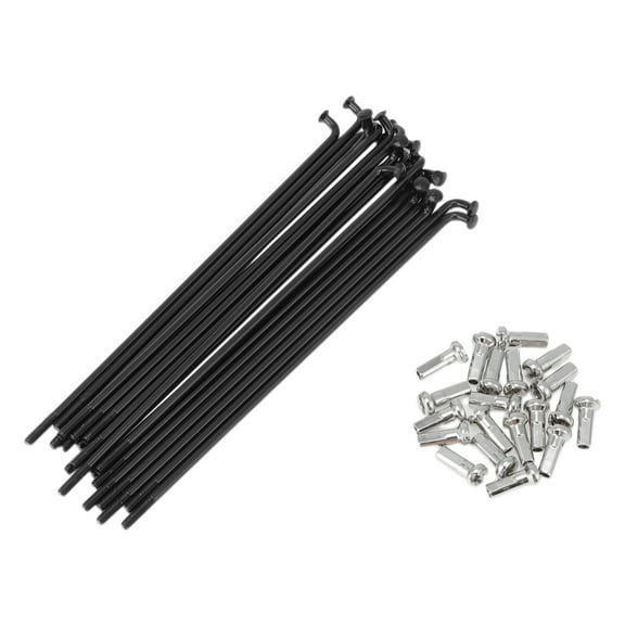 20 Set 13G Bicycle Spokes 112mm Bike Wheel Spokes 304 Stainless Steel Black