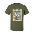 thumbnail image 2 of Wild Bobby Star Dust Horse Black and Yellow Distressed Vintage Men Tee, Military Green, 3X-Large, 2 of 6